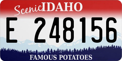 ID license plate E248156
