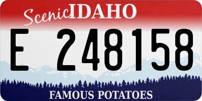ID license plate E248158