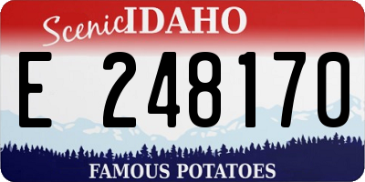 ID license plate E248170