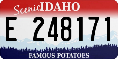 ID license plate E248171