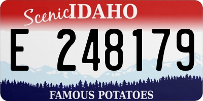 ID license plate E248179