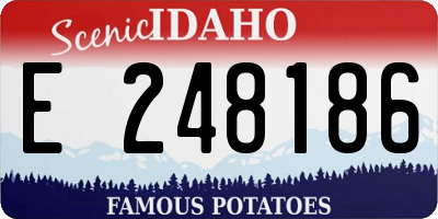 ID license plate E248186