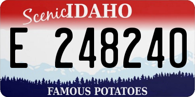 ID license plate E248240