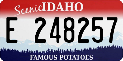 ID license plate E248257
