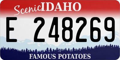 ID license plate E248269