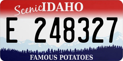 ID license plate E248327