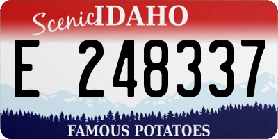 ID license plate E248337