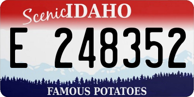 ID license plate E248352