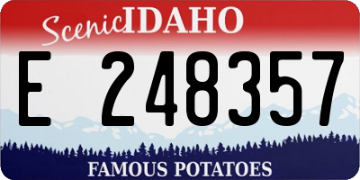 ID license plate E248357