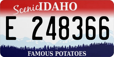 ID license plate E248366