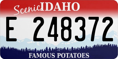ID license plate E248372