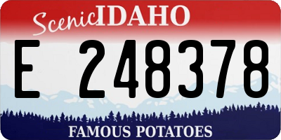 ID license plate E248378