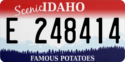 ID license plate E248414