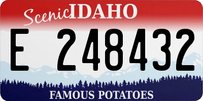 ID license plate E248432