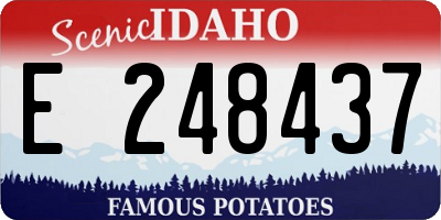 ID license plate E248437