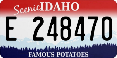 ID license plate E248470