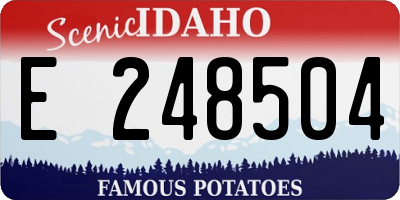 ID license plate E248504
