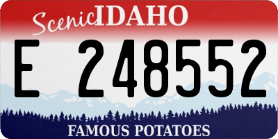 ID license plate E248552