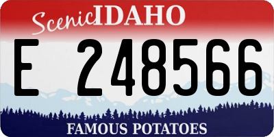 ID license plate E248566