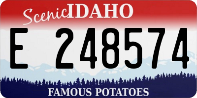 ID license plate E248574