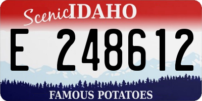 ID license plate E248612