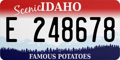 ID license plate E248678