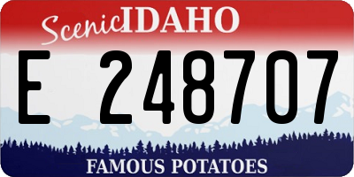 ID license plate E248707