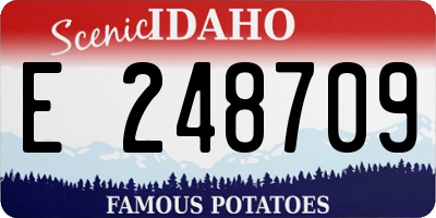 ID license plate E248709