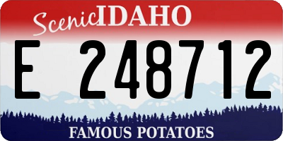 ID license plate E248712