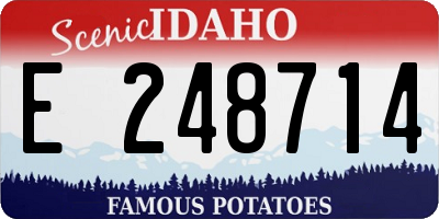 ID license plate E248714