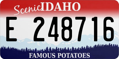 ID license plate E248716