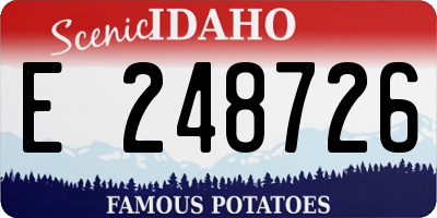 ID license plate E248726