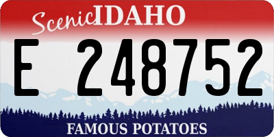 ID license plate E248752