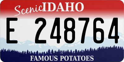 ID license plate E248764