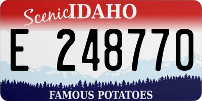 ID license plate E248770