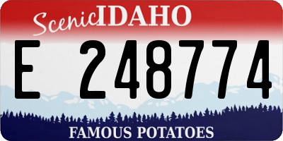 ID license plate E248774