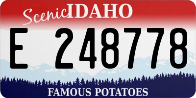 ID license plate E248778
