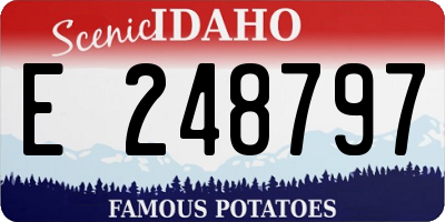 ID license plate E248797