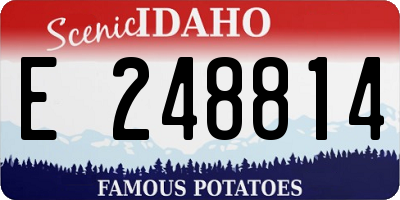 ID license plate E248814
