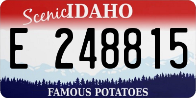 ID license plate E248815