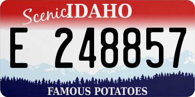 ID license plate E248857