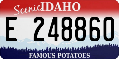 ID license plate E248860