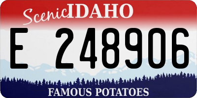 ID license plate E248906