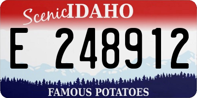 ID license plate E248912