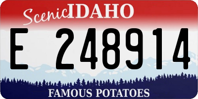 ID license plate E248914