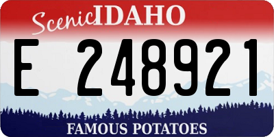 ID license plate E248921