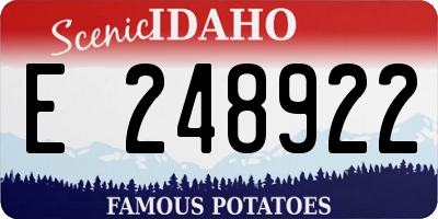ID license plate E248922