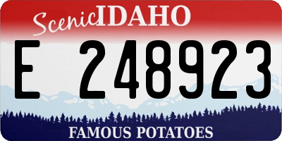 ID license plate E248923