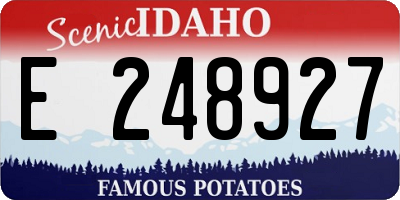 ID license plate E248927