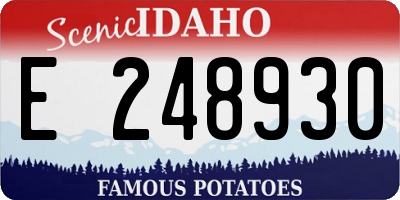ID license plate E248930